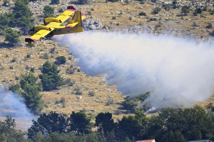 Pri chorvatskej Jesenici nedaleko Splitu vypukol poziar