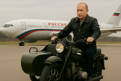 Putin daroval Americanovi rusku motorku znacka proti vojne