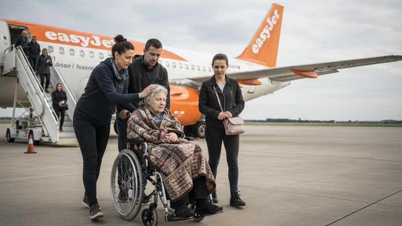Rodina priviedla mrtvu babicku do lietadla tvrdia spolucestujuci easyJet ma iny nazor
