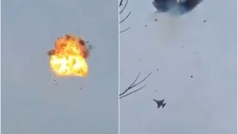 VIDEO Ukrajinska F 16 proti Shahidu unikatyzostrel ktory sa len zriedka podari zaznamenat na video